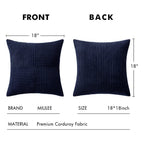 MIULEE Navy Blue Decorative Throw Pillow Covers for Couch 18x18 Inch