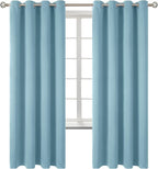 BGment Room Darkening Curtains 72 Inches Long - Grommet Thermal Insulated Drapes Window Treatment Curtains for Bedroom, 2 Panels, 52 x 72 Inch, Greyish Blue