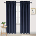 DWCN Blackout Curtains for Bedroom Living Room 38 x 84 Inch Long Navy