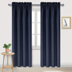 DWCN Blackout Curtains for Bedroom Living Room 38 x 84 Inch Long Navy