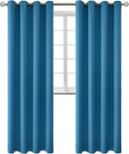 BGment Blackout Curtains - Grommet Thermal Insulated Room Darkening Bedroom and Living Room Curtains, Set of 2 Panels (52 x 95 Inch, Steel Blue)