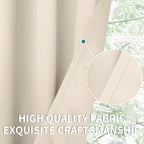BGment Short Curtains for Small Window 54 Inch Long - Champagne 2 Panels