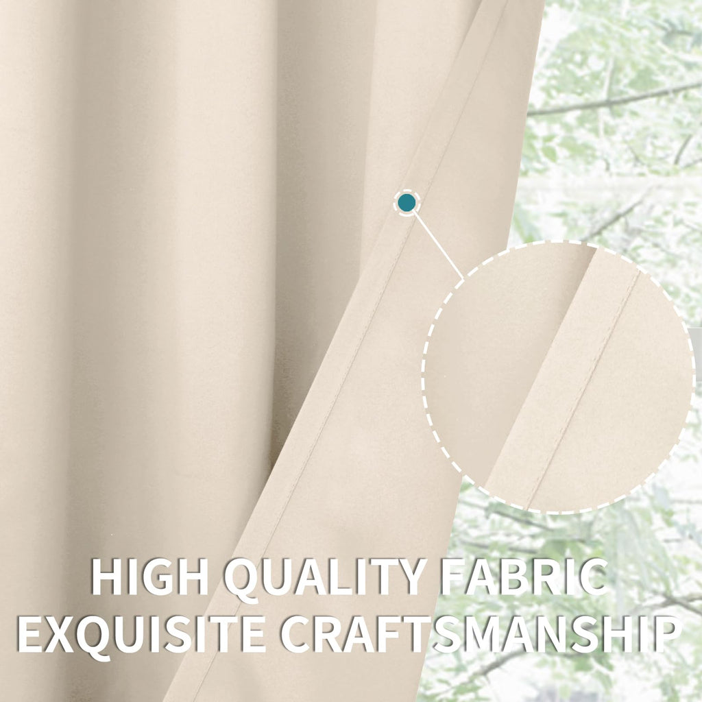 BGment Champagne Room Darkening Curtains 84 Inch for Living Room - 2 Panels