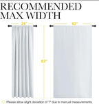 NICETOWN Bedroom Window Curtain Panels - Window Treatment Thermal Insulated Rod Pocket Room Darkening Curtains/Drapes for Patio Door (Greyish White, 2 Panels, 62 in x 63 in (W x L))