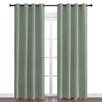 NICETOWN Sage Green Blackout Curtains 86" Long for Office, Dining Room, Guest Room, Sound Reducing Heat and Cold Block Curtain Panels for Modern Room Decorative (55" Wide, 2 Pieces)