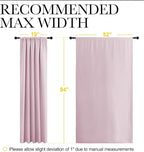 NICETOWN Living Room Curtains for Window - Energy Efficient & Noise Reducing Thermal Insulated Rod Pocket Blackout Drapes/Draperies for Living Room (Baby Pink, 2 Panels, W52 inches x L84 inches)