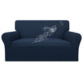 Easy-Going 100% Waterproof Loveseat Couch Cover, Dual Waterproof Sofa Cover, Stretch Jacquard Sofa Slipcover, Leakproof Furniture Protector for Kids, Pets, Dog and Cat (Loveseat, Dark Blue)