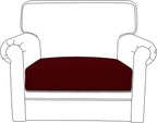 Easy-Going Stretch Cushion Cover Sofa Cushion Furniture Protector Sofa Seat Sofa slipcover Sofa Cover Soft Flexibility with Elastic Bottom (Chair Cushion,Wine)