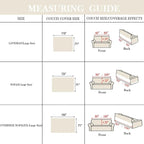 HANDONTIME Beige Couch Covers for 3 Cushion Couch - Cute Daisy Lace Pet Protector - Thick Chenille - 71" X134"