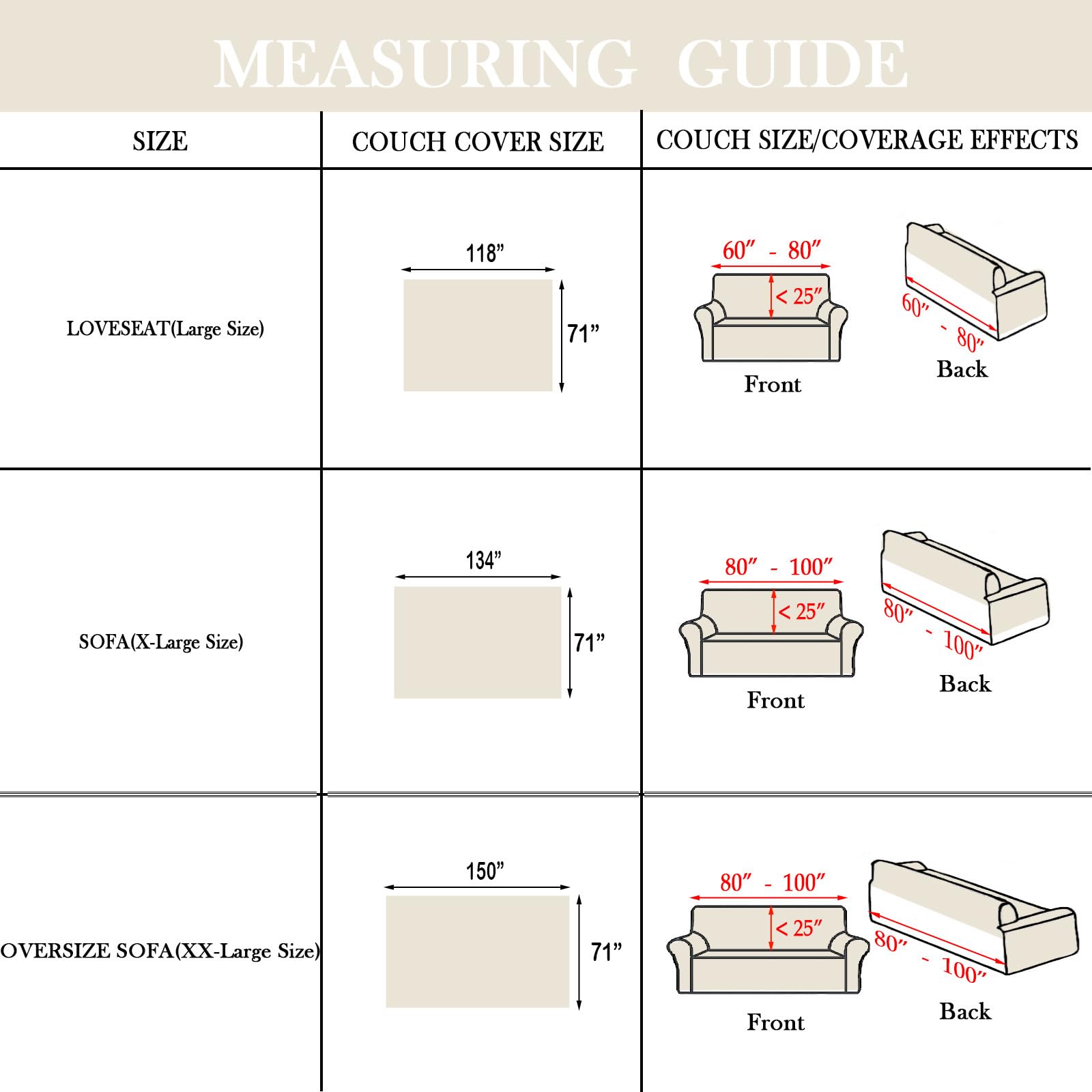 HANDONTIME Beige Couch Covers for 3 Cushion Couch Sofa Cute Sofa Covers with White Daisy Lace Pet Couch Protector Thick Chenille Couch Cover for Dogs Sectional Sofa L Shape Futon, 71" X150"