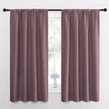 NICETOWN Blackout Curtains for Living Room, Darkening Window Curtain Panels, Easy-Care Solid Thermal Insulated Draperies/Drapes for Daughter Room (Dry Rose, 2 Panels, 42 by 63)