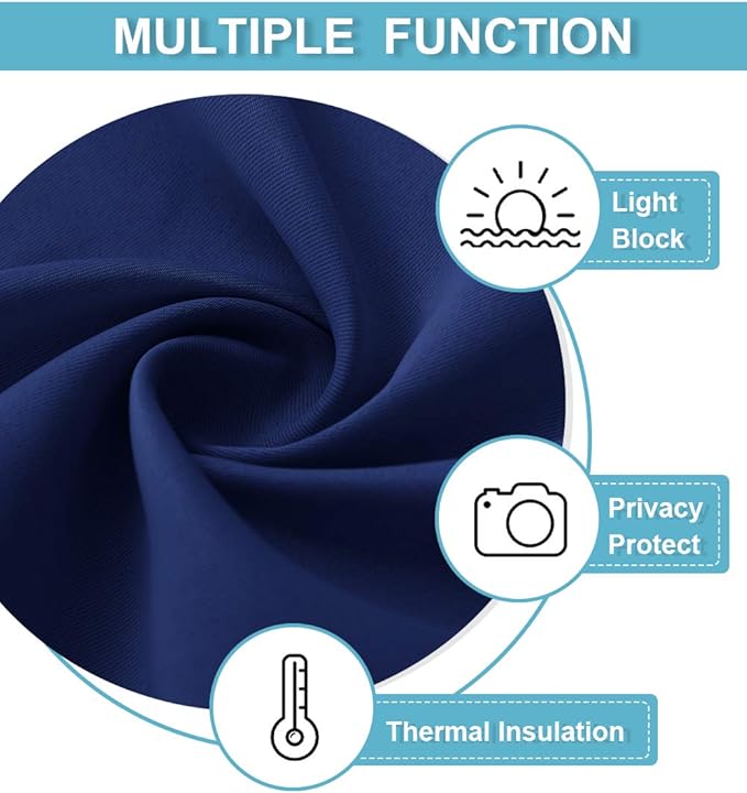 RYB HOME Cafe Blackout Curtains 30 inch Length, Short Window Curtain Tiers