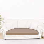 Smiry Printed Couch Cushion Covers, Stretch Soft Couch Covers for Sofa, Washable Non-Slip Sofa Slipcover Furniture Protector for Indoor and Outdoor (Large, Mocha)