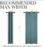 NICETOWN Modern Blackout Curtains Noise Reducing, Thermal Insulated and Privacy Room Darkening Drape Panels for Boy's Guest Room Door Small Short Window (Greyish Blue, 2 Panels, W42 x L40 -Inch)