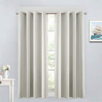 Yakamok Room Darkening Curtains 52x54 inch Length Light Beige-Living Room