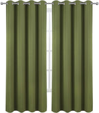 LEMOMO Blackout Curtains 52 x 120 Inch Long Olive Green Curtains Set of 2 Panels Room Darkening Curtains for Bedroom and Living Room