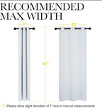 NICETOWN Room Darkening Draperies Curtains Panels, 2 Panels, 29 by 40, Greyish White, Window Treatment Thermal Insulated Grommet Room Darkening Curtains/Drapes for Bedroom