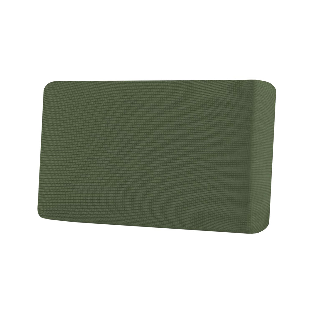 H.VERSAILTEX Super Stretch Individual Seat Cushion Covers Sofa Covers Couch Cushion Covers Slipcover Sets Thick Jacquard Textured Twill Fabric (1 Piece Loveseat Cushion Cover, Bronze Green)