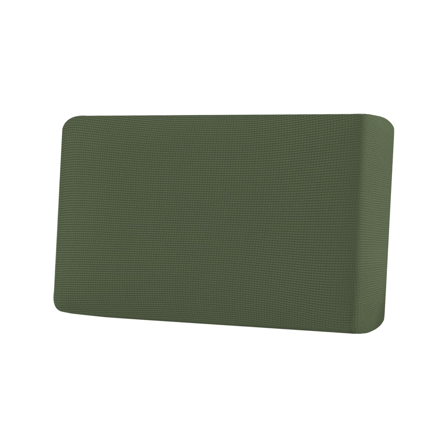 H.VERSAILTEX Super Stretch Individual Seat Cushion Covers Sofa Covers Couch Cushion Covers Slipcover Sets Thick Jacquard Textured Twill Fabric (1 Piece Loveseat Cushion Cover, Bronze Green)
