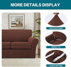 Turquoize 4 Piece Sofa Covers for 3 Cushion Couch Sofa Slipcover Soft Couch Cover for Dogs-Washable Sofa Furniture Covers with 3 Individual Large Cushion Covers (XL Sofa, Burnt Brick)