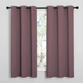 NICETOWN Dry Rose Blackout Curtains for Bedroom (1 Pair, 42 x 63 inches), Farmhouse Thermal Insulated Room Darkening Drapes for Windows