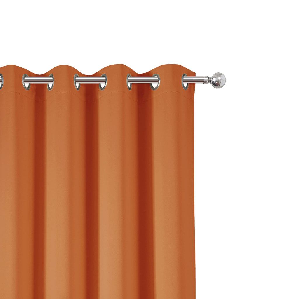 LEMOMO Blackout Curtains 52 x 95 inch/Orange Curtains Set of 2 Panels/Thermal Insulated Room Darkening Bedroom Curtains