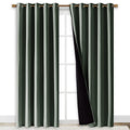 NICETOWN 100% Blackout Window Curtain Panels, Cold and Full Light Blocking Drapes with Black Liner for Nursery, 84" Drop Thermal Insulated Draperies (Dark Mallard, 2 Pieces, 70" Wide Each Panel)