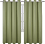 LEMOMO Sage Green Thermal Blackout Curtains/52 x 72 Inch/Set of 2 Panels Room Darkening Curtains for Bedroom