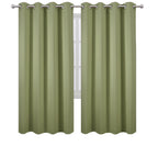 LEMOMO Sage Green Thermal Blackout Curtains/52 x 72 Inch/Set of 2 Panels Room Darkening Curtains for Bedroom