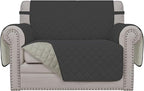 Easy-Going Reversible Couch Cover, Oversized Chair, Darkgray/Beige