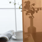 SpaceDresser Basic Rod Pocket Sheer Voile Window Curtain Panels Light Brown 1 Pair 2 Panels 52 Width 45 Inch Long for Kitchen Bedroom Children Living Room Yard（Light Brown, 52W x 45L）