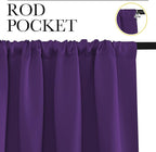 NICETOWN RV Blackout Curtains for Camper Windows, Royal Purple, 29" Wide by 50" Long, 2 PCs, Short Blackout Curtains & Drapes, Thermal Insulated Blackout Curtain Panels for Kids Room, Play Room