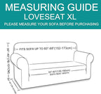 U-NICE HOME Oversized Stretch Loveseat Couch Cover Sofa Covers Washable Sofa Slipcover Furniture Protector for 2 Cushion Couch Sofa Pet Friendly, Sand