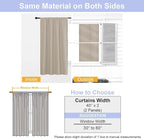 Simplebrand Ava Biscotti Beige Blackout Curtains for Bedroom 72 Inch Length 2 Panels Set, Privacy Thermal Insulated Rod Pocket Door Window Curtains for Patio French Front Door, W40 x L72 Inch