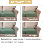 H.VERSAILTEX Super Stretch Individual Seat Sofa Covers Couch Cushion Covers Slipcover Sets Thick Jacquard Textured Twill Fabric (3 Piece, Loden Frost)