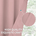 BGment Pink Room Darkening Curtains 72 Inch for Bedroom - 2 Panels