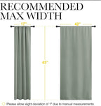NICETOWN Window Curtains Blackout Drapes - Thermal Insulated Solid Rod Pocket Blackout Curtains/Draperies for Living Room (Sage Green, One Pair, 42 by 45-Inch)