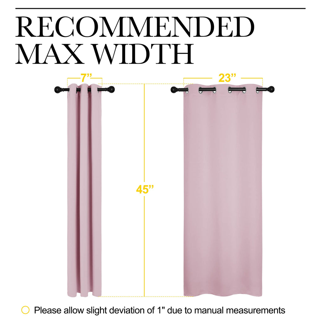 NICETOWN Blackout Curtain Panels for Girls Room, Nursery Essential Thermal Insulated Solid Grommet Top Blackout Drapes (Baby Pink=Lavender Pink, 1 Pair, 29 x 45 Inch)