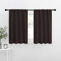 NICETOWN RV Blackout Curtains for Camper Windows, Toffee Brown, 34" x 36", Set of 2, Kitchen Curtains, Short Blackout Drapes, Thermal Insulated Rod Pocket Window Treatment Draperies for Nursery