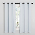 NICETOWN Window Treatment Thermal Insulated Grommet Room Darkening Curtains Drapes for Bedroom(2 Panels,42 by 63,Platinum-Greyish White)