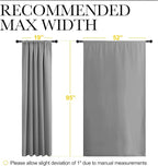 NICETOWN Living Room Curtains for Window - Energy Efficient & Noise Reducing Thermal Insulated Rod Pocket Blackout Drapes/Draperies for Living Room (Silver Grey, 2 Panels, W52 inches x L95 inches)