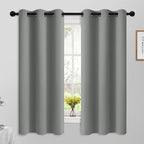 Yakamok Dove Grey Room Darking 63 Inch Length 2 Panel Sets for Livingroom Dining Room Darkening Thermal Insulated Bay Window Hotel Modern Elegant Black Out Sunblock Curtins/Bedroom,42 x 63 Inches