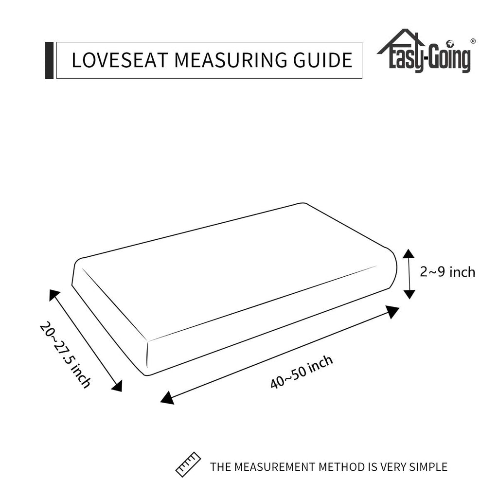 Easy-Going Stretch 1 Piece Loveseat Couch Cushion Cover for Sofa