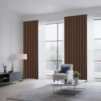 CUCRAF Custom Blackout Curtains for Bedroom Living Room, Rod Pocket Room Darkening Curtain Thermal Insulated Light Blocking Window Drapes 1 Panel (Custom Size, Brown)