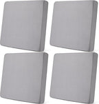 Newwiee Set of 4 Stretch Patio Cushion Covers Sofa Couch Seat Chair Slipcovers Cushion Cover Replacement Furniture Protector for Pets Washable(Light Grey,Seat Cover,Solid)