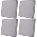 Newwiee Set of 4 Stretch Patio Cushion Covers Sofa Couch Seat Chair Slipcovers Cushion Cover Replacement Furniture Protector for Pets Washable(Light Grey,Seat Cover,Solid)