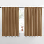 NICETOWN Blackout Curtains for Bedroom, Blackout Curtain Panels, Gold Brown, 1 Pair, 62 by 63-inch, Window Treatment Energy Saving Thermal Insulated Solid Rod Pocket Blackout Drapes/Draperies
