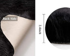 MIULEE Fluffy Rug Soft Shaggy Faux Fur Area Rug Luxury Plush Sheepskin Carpet for Halloween Bedroom Living Room Sofa Chair 2 x 3 Feet, Black