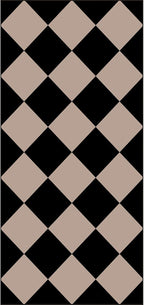 Front Door Mat Indoor Entrance - 2x4.3 Ft Black Tan Non-Slip Washable Outdoor Porch Rug Doormats Geometric Checkered Diamond Layered Rug for Front Door Kitchen Hallway Bedroom Laundry Room