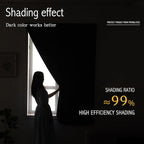 Sovtfides Magic Tape Stick On Curtains Window Shades Pull Down Blackout Window Cover Blackout Curtains for Bedroom No Drillng Self Adhesive Curtains No Rod Small Curtain, 35" W X 79" L, Grey, 1 Panel